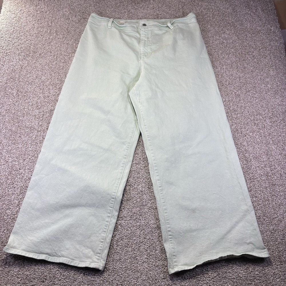 Universal Thread Sailor Wide Leg Jeans Womens 16 Light Green High Rise Denim